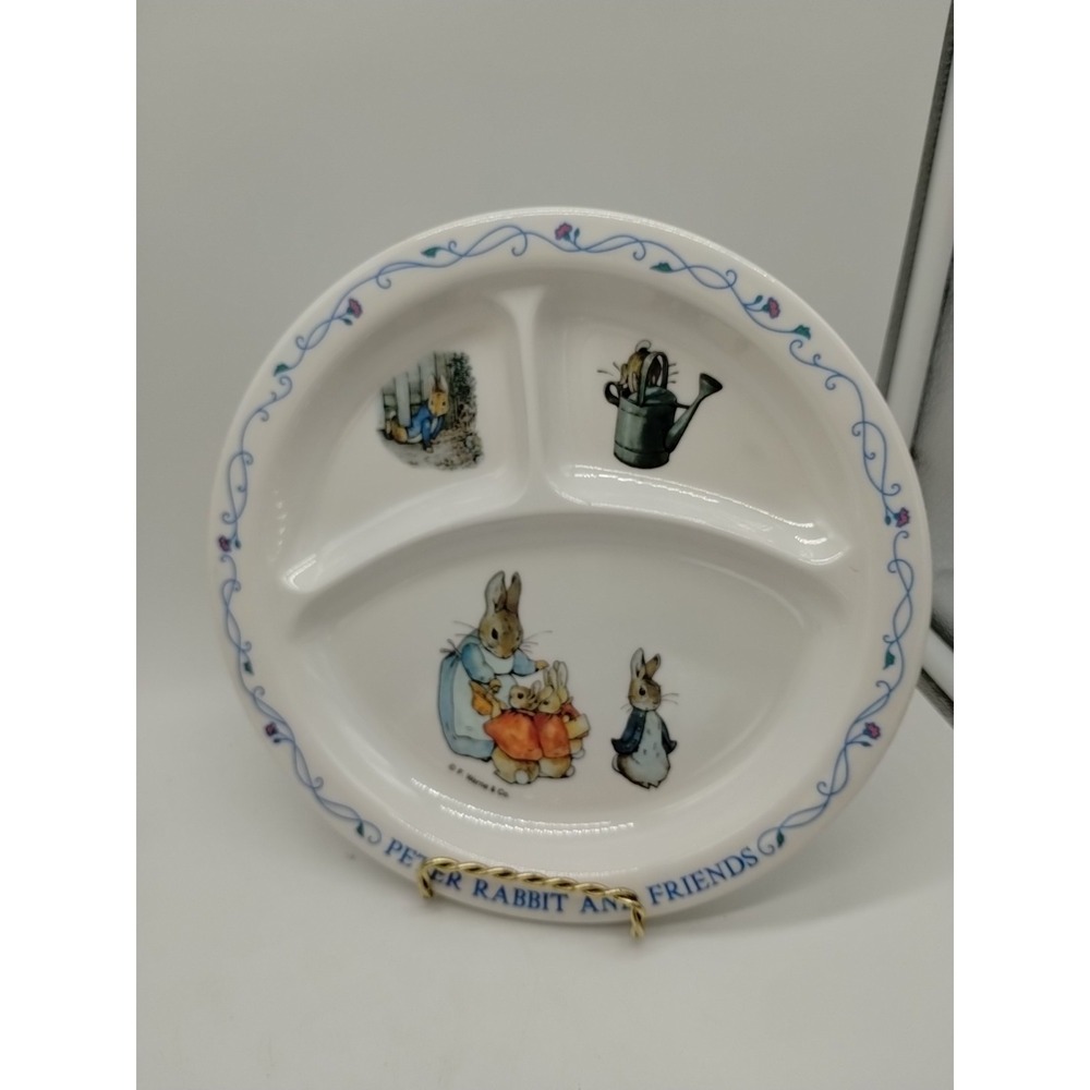 Vintage Eden Melamine Peter Rabbit And Friends Divided Plate & Bowl Child's - Picture 5 of 9